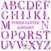 36 PNG Purple Glitter Floral Alphabet Clipart,wedding Alphabet,png ...