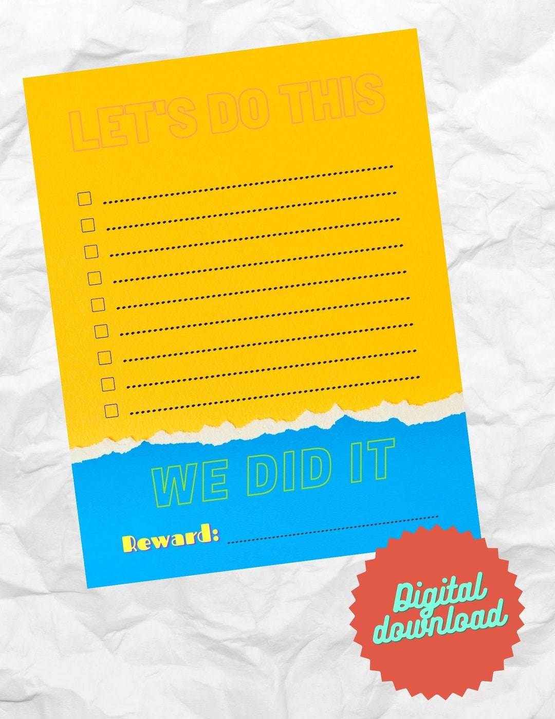 Let's Do This / Instant Download / Printable Check List / to Do List ...