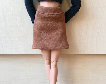 lined suede mini skirt