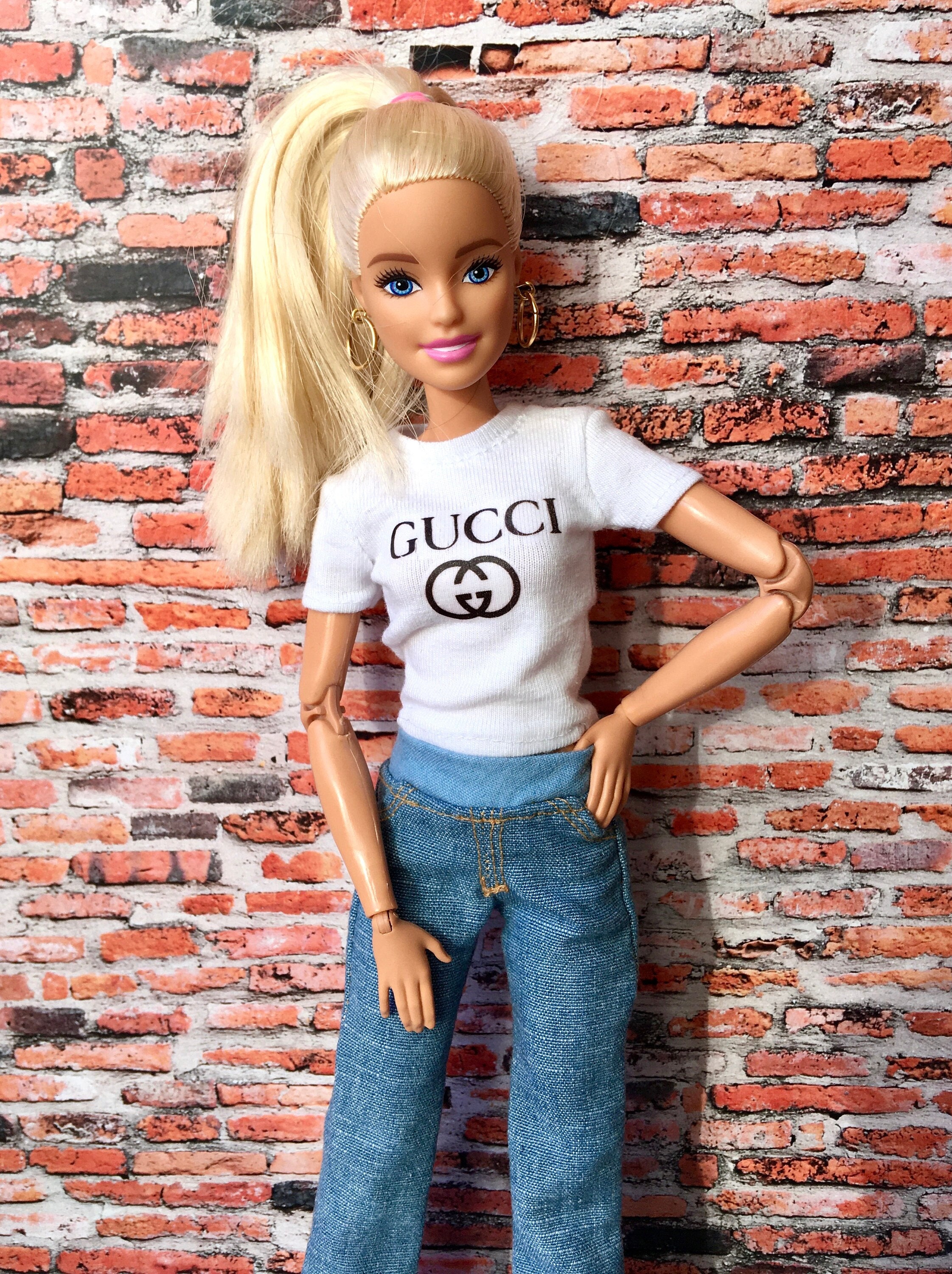 Printed T-shirt for Barbie Doll Barbie Dolls Fashion Brand 