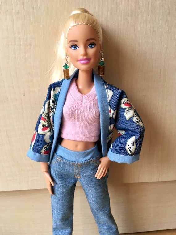 Kimono Jacket for Barbie Doll Barbie Denim Barbie Clothes Etsy