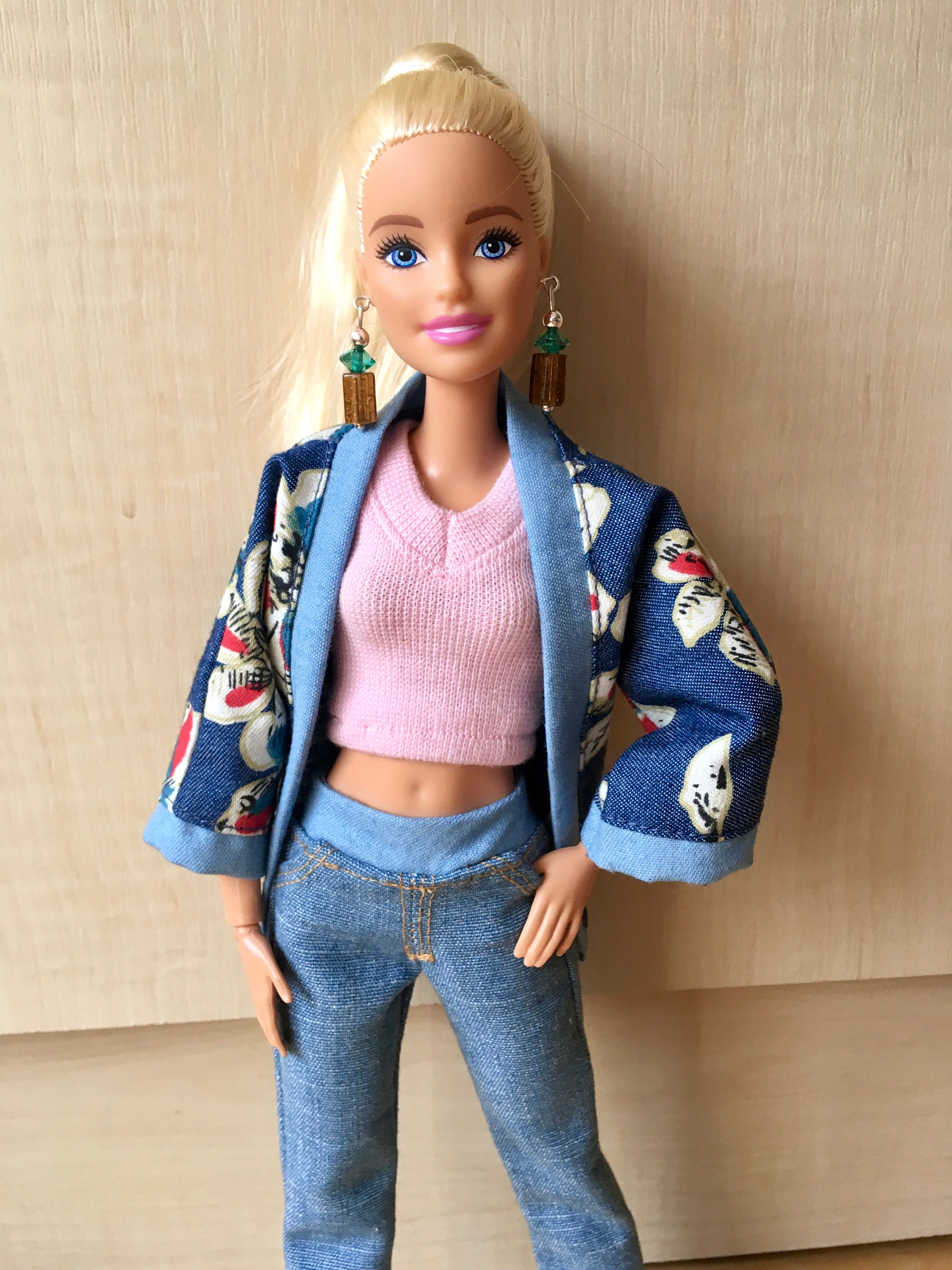 Ontvanger Geleerde Verlenen Kimono Jacket for Barbie Doll Barbie Denim Barbie Clothes - Etsy