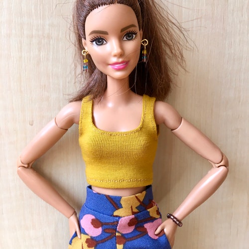 Basic Crop Tank Top for Barbie Doll Barbie Basics Barbie - Etsy