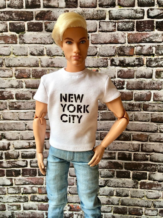 Printed T-shirt for Ken Doll Basic 