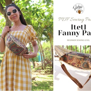 Itetl Fanny Pack Pattern by Telabeja | Instant Download A4/US Letter PDF Sewing Pattern