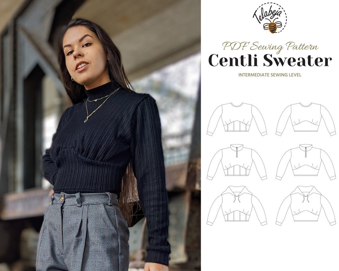 Centli Sweater Digital Sewing Pattern A4 US Letter and A0 - Etsy