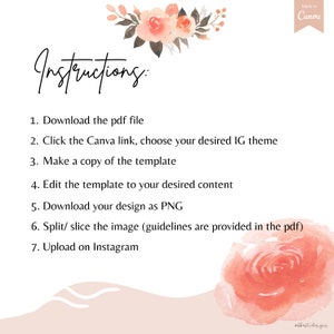 Instagram Puzzle Feed Template Instagram Canva Template - Etsy