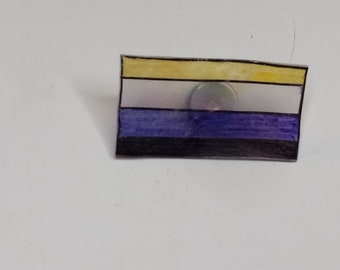 NB Pride Flaggen Pin