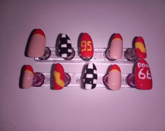 Lightning McQueen Press-Ons