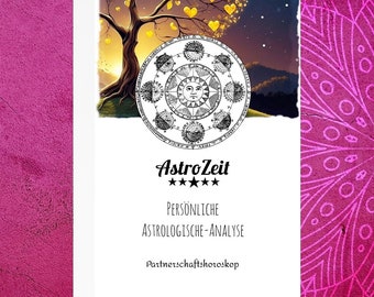 Partnerschaftshoroskop • personalisierte Astrologische-Analyse • Taschenbuch Design Cover