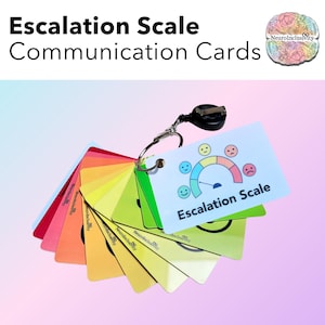 Eskalations-Skala-Kommunikations-Karten! - AAC (Autismus, ADHS, Behinderung, Neurovielfalt, psychische Gesundheit, struktureller Mutismus, entwicklungsbedingt, etc.)