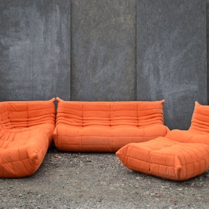 Ligne Roset Togo 5 Piece Sofa in Dusty Pink Microfibre [983