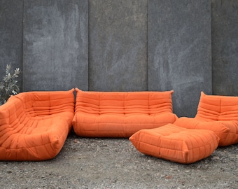 【25/4/18まで】リーンロゼ　トーゴ　オレンジ ligne roset リーンロゼ togo トーゴ 2人がけソファ オレンジ