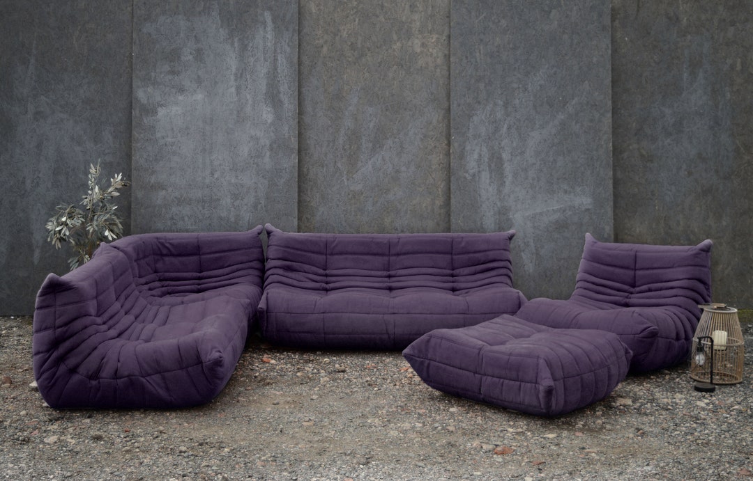 人気ランキング1位～（売れ筋商品） 5 Roset Ligne Piece Etsy - [932] Microfibre Purple in Sofa Togo 1人掛けソファ