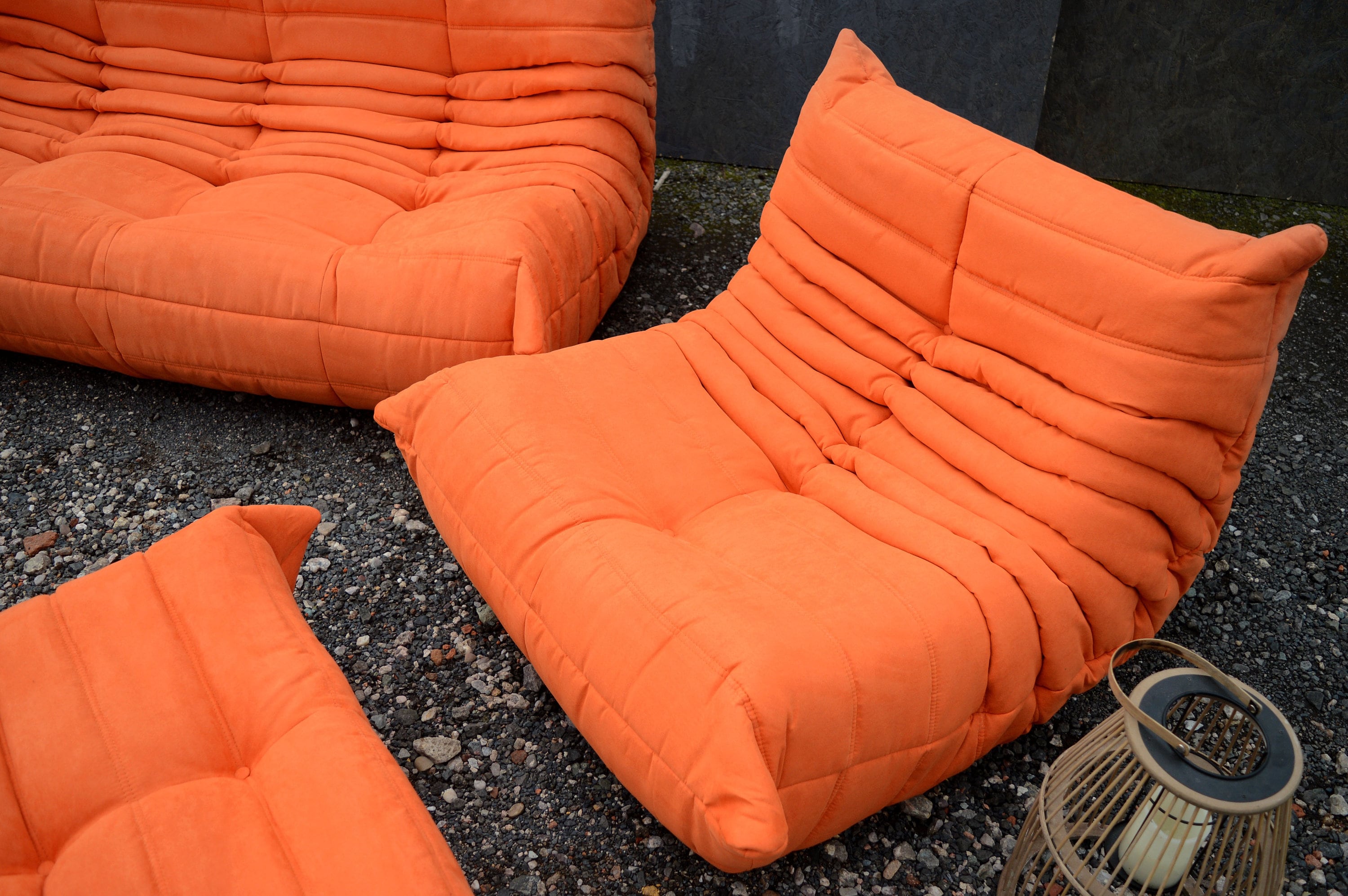 Ligne Roset Togo 5 Piece Sofa in Orange Microfibre [981