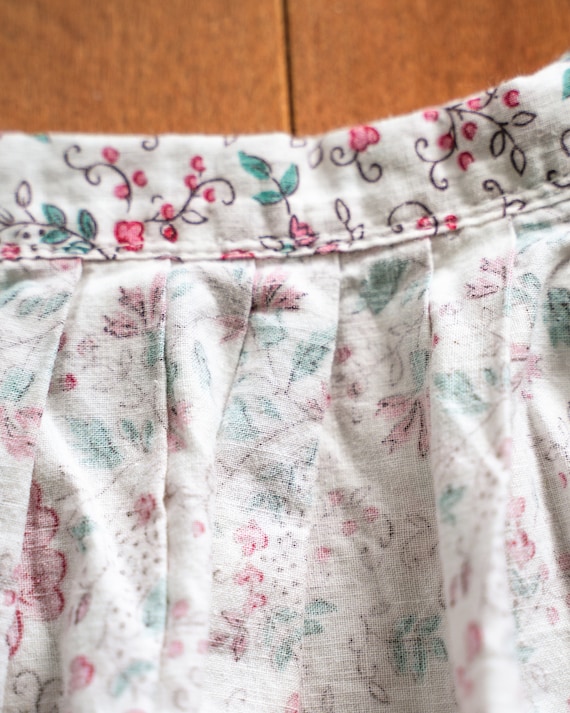 80s does 50s Floral Cotton Vintage Circle Skirt S… - image 4