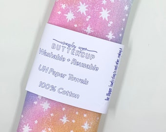 UN-Paper Towel,Re-usable Towels - Rainbow Stars