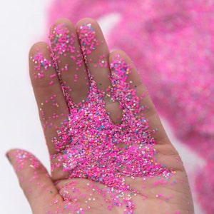 Cupcake, glitter polvilhado, mistura de glitter multicolorido, mistura de glitter rosa redondo, glitter para cabelo corporal e rosto, glitter para resina