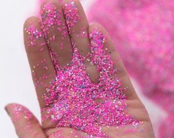 Cupcake, Sprinkle Glitter, Multi Color Glitter Mix, Round Pink Glitter Mix, Glitter face body hair nail art, Glitter for Resin