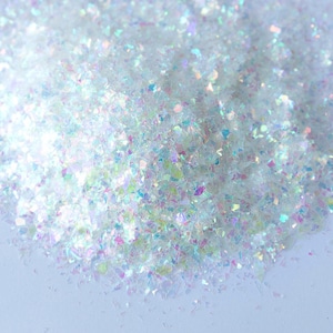 Fractais congelados, glitter de opala de arco-íris, glitter de opala de mistura robusta, glitter solto para resina, unhas de cabelo de rosto com glitter, flocos de glitter de opala