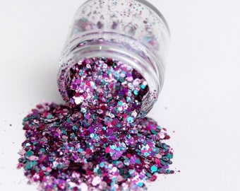 Charlotte, Purple Glitter Mix , Chunky Glitter, Glitter for tumbler making, Premium glitter, Craft supplies