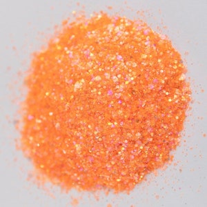 Hemway Extra Chunky Glitzer Pulver – Fluoreszierend Orange, 115g, Für Epoxid, Nägel & Deko