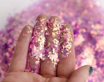 Fairytale, High Sparkle Glitter, Purple Pink Glitter for tumbler making, premium Glitter, chunky glitter, irregular glitter