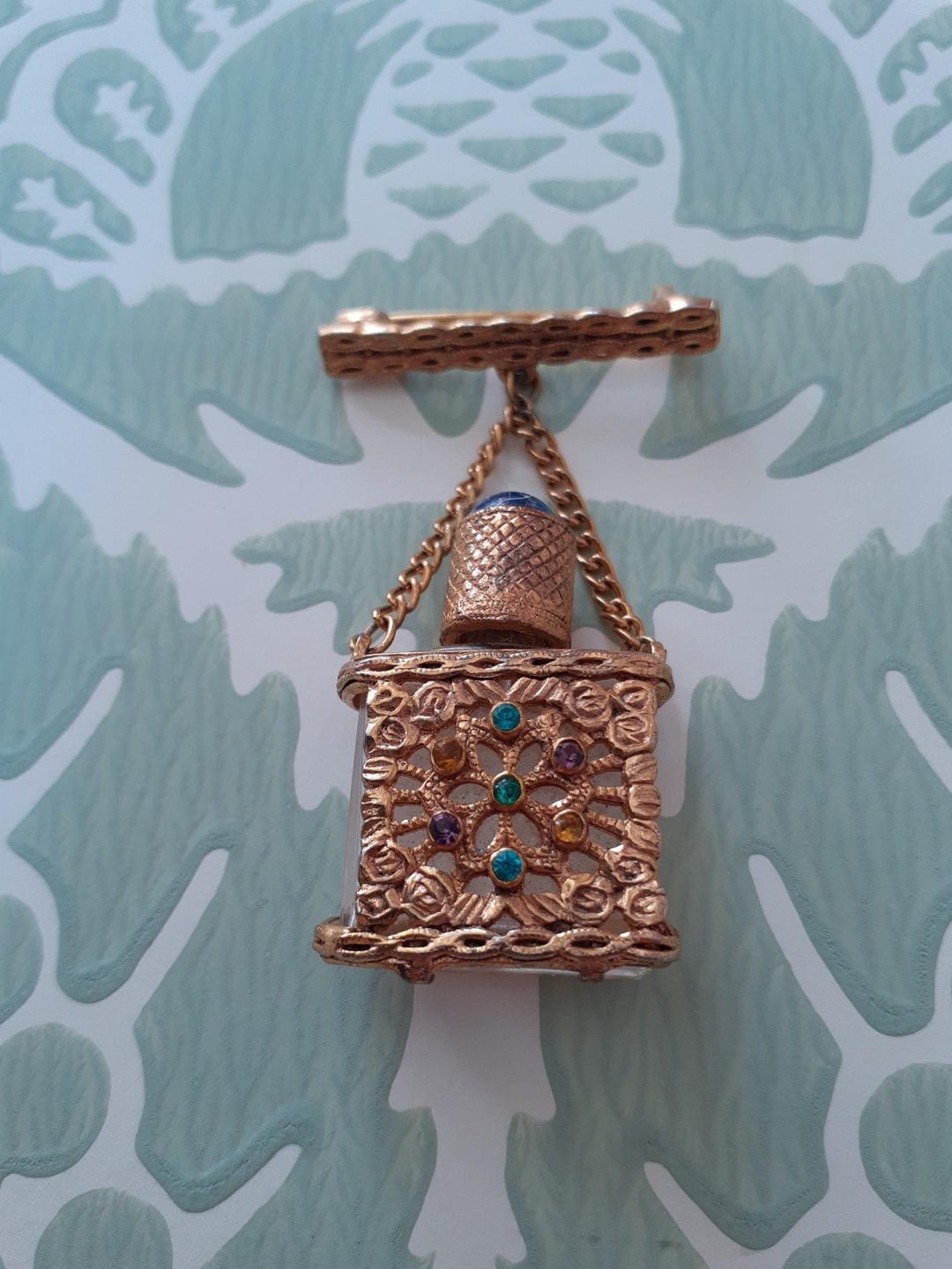 Perfume bottle brooch main image 1