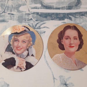 Schönheiten des Kinos Norma Shearer und Gwen Lee Rothmans Runde Zigarettenkarte 1939