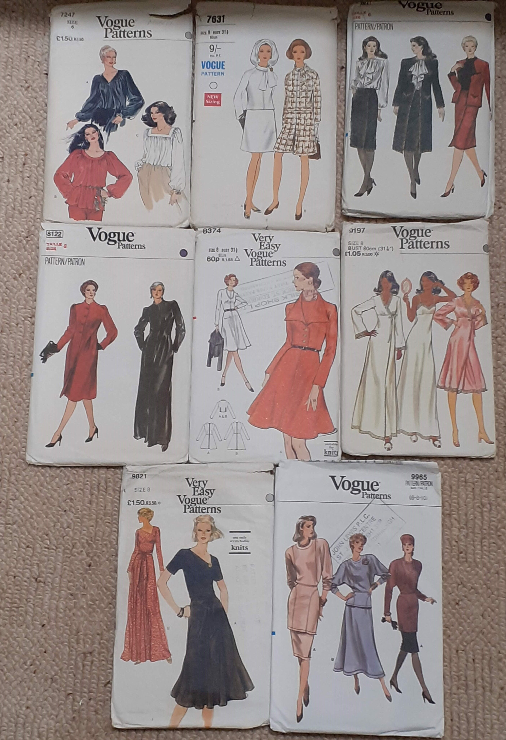 Vintage VOGUE Sewing Patterns From 60s 70s 80s. Dress Dresses - Etsy UK