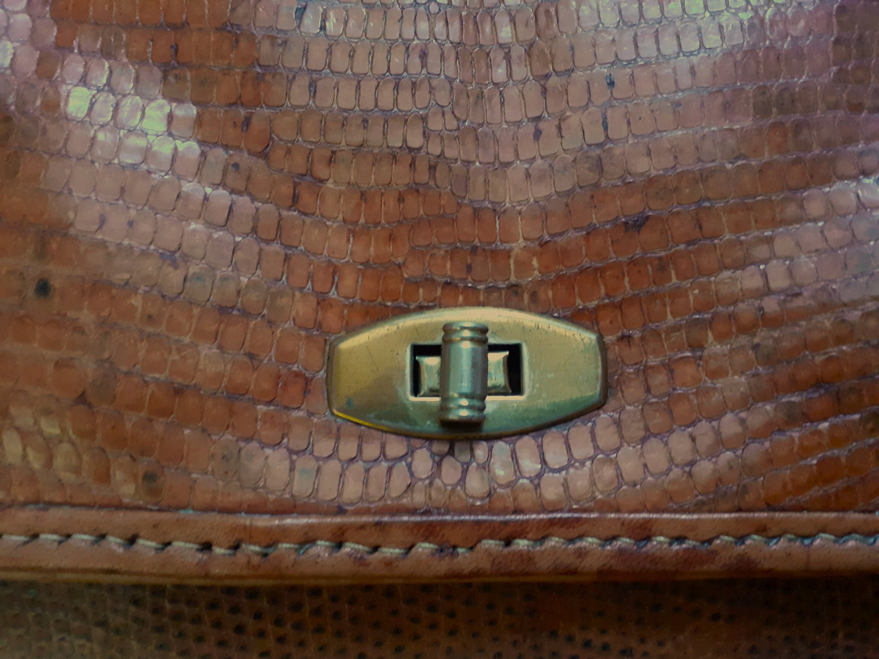 Vintage Real Lizard Skin Large Leather Handbag or Purse - Etsy