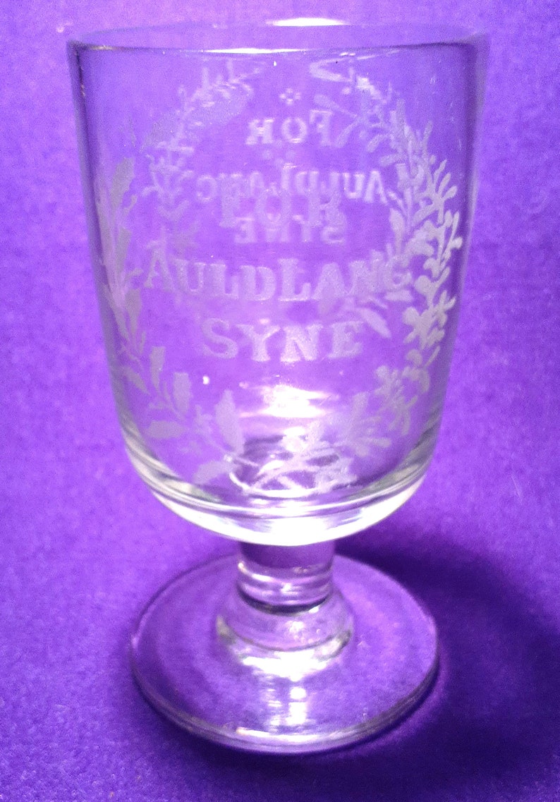 Victorian Rummer Glass Engraved/etched for Auld Lang Syne Etsy UK