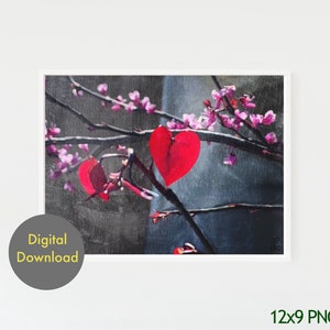 Print - Redbud tree - Printable - Digital Print