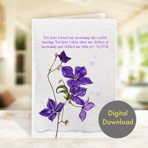 Inspiratiekaart (religie) - Joyful Dancing - afdrukbare, digitale kaart