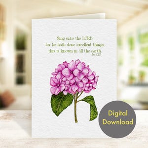 Cartão de Inspiração (Religião) - Cante Louvores - Cartão Digital para Imprimir
