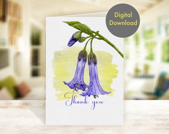 Tarjeta de Agradecimiento - Trompeta del Ángel - Imprimible - Tarjeta Digital