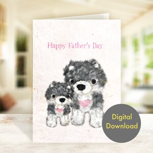 Tarjeta del Día del Padre - ¡Papá Husky! - Tarjeta digital imprimible