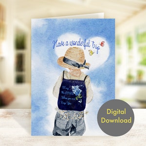 Adventure Greeting Card - Have a Wonderful Trip - Printable, Digital Card | Bon Voyage Card | Safe Travels Card  | Adventure Greeting Card