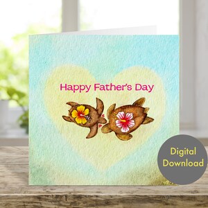Carte pour la fête des pères - Merci papa ! - Carte numérique imprimable