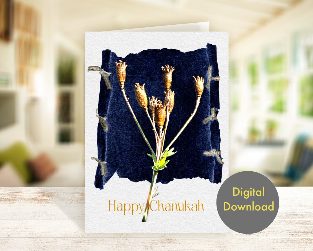 Chanukah Card - Printable, Digital Card - Etsy