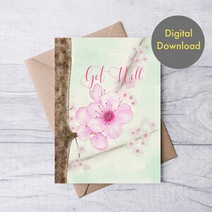 Get Well Card - Prunus - Printable - Digital Card