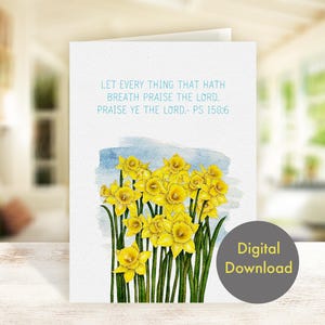 Cartão de Inspiração (Religião) - Louvor - Cartão Digital para Imprimir