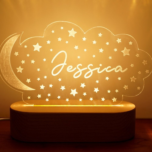 Nursery Decor Personalized Night Light Kids Gift Baby Shower Etsy