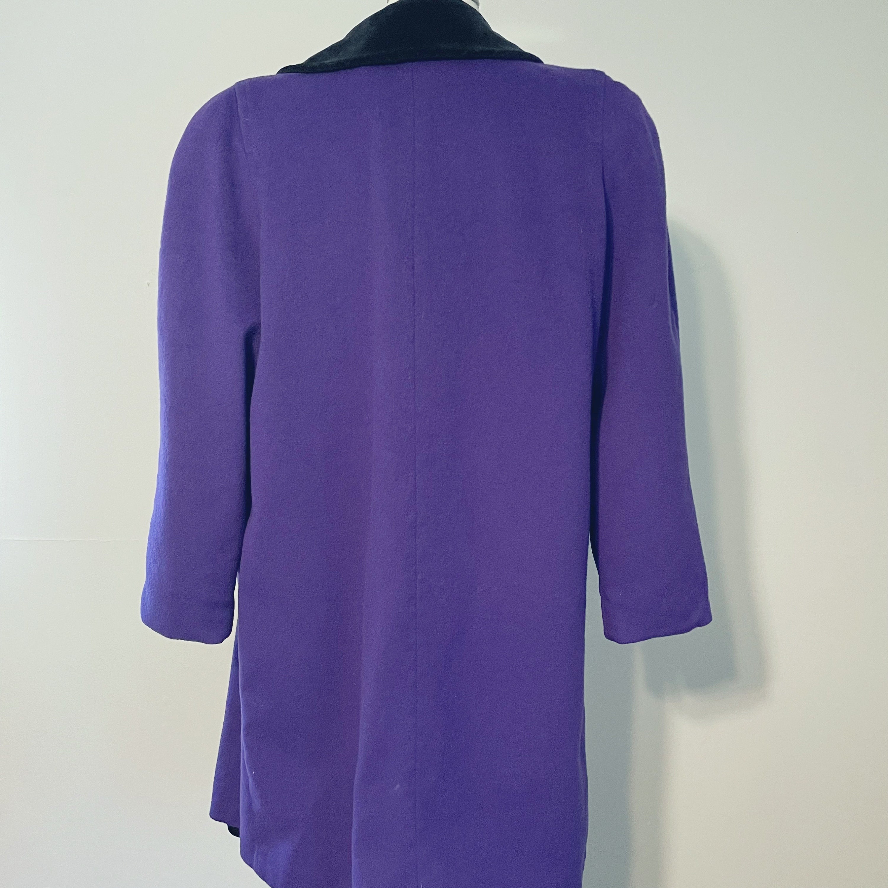 The Limited Vintage Purple Wool Coat Size 4 Etsy