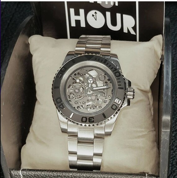 Seiko Skeleton Mod Silver Movement | Etsy Denmark