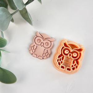 Embossed Owl Polymer Clay Cutter