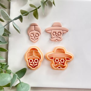 Cortador de arcilla polimérica Dia de los Muertos Skull