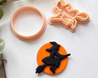 Full Moon Witch Polymer Clay Cutter