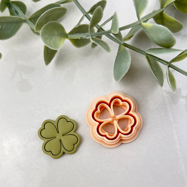 St. Patrick's Day Framed Shamrock Polymer Clay Cutter | Clay Cutters For Polymer Clay | Polymer Clay Cutters | Polymer Clay Tools |