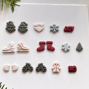 Winter/Christmas Stud Pack 1  Polymer Clay Cutter | Winter Christmas Collection